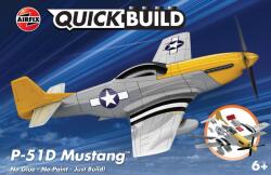 Airfix Model asamblat Airfix Militar : Avioane - QUICKBUILD P-51D Mustang - Asamblare fără lipici (AIRJ6016)