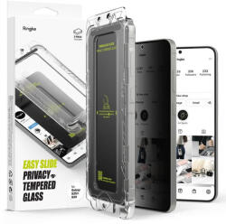 Ringke Затъмняващ Протектор за Samsung S25, Ringke Privacy Easy Slide Glass 2бр. , Черен (8800274968455)