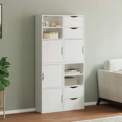 vidaXL 4 db fehér tömörfa fenyőfa oldalsó szekrény ODDA 40x24x79 cm (VD3365349)