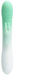Pretty Love Vibrator Iepuras Cerberus 30 Moduri Vibratii, Silicon, Verde/Alb 20.6 cm Vibrator