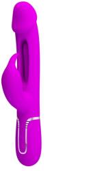 Pretty Love Vibrator Iepuras Kampas, 7 Moduri Vibratii, 4 Moduri Pulsare, Silicon, USB Magnetic, Mov Deschis, 23.2 cm Vibrator