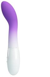 Pretty Love Vibrator Punctul G Bishop 30 Moduri Vibratii, Silicon, Mov/Alb 18.2 cm Vibrator