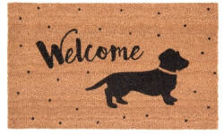 Clayre & Eef Lábtörlő 75X45cm, Kókusz-Pvc, Kutyás " Welcome
