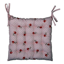 Clayre-Eef Székpárna 40X40cm Kötős 100% Pamut, Dotty Rose