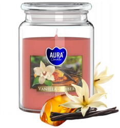 AURA Декоративна свещ с аромат aura vanilie amber и горене 100 часа (snd99-355)