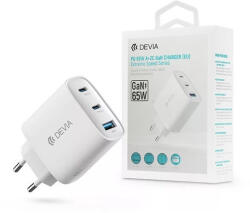 DEVIA ST111615 Extreme Speed Series 65W 2xUSB C/USB fehér hálózati adapter (ST111615) - haztartasibolt