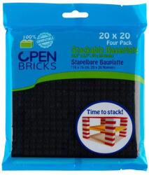 Open Brick Source Jucarie - Seturi de constructie - Placi negre 20x20 (4 buc) (OB-P20BK4)