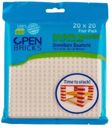 Open Brick Source Jucarie - Seturi de constructie - Placi albe 20x20 (4 buc) (OB-P20WH4)