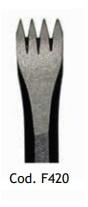 MILANI UTENSILI Dalta manuala 4 dinti sculptura piatra, 13 mm, Milani Utensili (F420) Dalta
