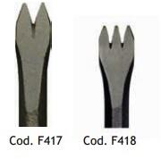 MILANI UTENSILI Dalti manuale sculptura piatra, 10 mm, Milani Utensili (Numar dinti: 3 dinti) (F418) Dalta