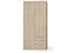  ELENAS ruhásszekrény fiókokkal 90 x 190 x 53 cm - sonoma tölgy (10000093856)