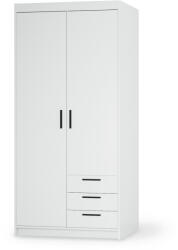  ELENAS ruhásszekrény fiókokkal 90 x 190 x 53 cm - fehér (10000093844)