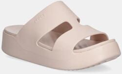 Crocs papucs Getaway Platform H - Strap bézs, női, platformos, 209409-6UR - bézs Női 36/37