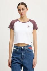 Converse t-shirt női, fehér, 10027396-A03 - fehér XL