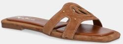 Pepe Jeans papucs velúrból FRIDA SOFT barna, női, PLS90697 - barna Női 40