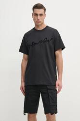 G-Star pamut póló fekete, férfi, nyomott mintás, D25148-C784 - fekete M