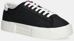 Tommy Hilfiger sportcipő FLATFORM CANVAS SNEAKER - fekete Női 38