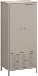 TEMPO KONDELA Dulap, gri-maroniu Taupe/stejar craft auriu, KLIO 2D2S