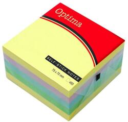Optima Öntapadós jegyzet OPTIMA 76x76mm pasztell 400 lap (22916) - nyomtassingyen