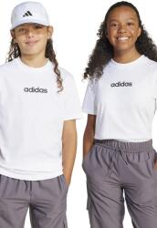 Adidas gyerek pamut póló fehér, nyomott mintás, JC9747 - fehér 128