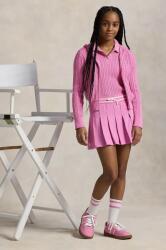 Ralph Lauren gyerek pamut szoknya rózsaszín, mini, egyenes, 313965020001 - rózsaszín 155-159