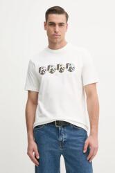 PS Paul Smith pamut póló fehér, férfi, nyomott mintás, M2R. 220X. PP5120 - fehér XL