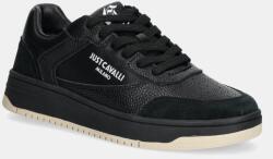 Just Cavalli bőr sportcipő fekete, férfi, 78QA3SM8ZPA90899 - fekete Férfi 45