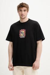 Vans pamut póló fekete, férfi, nyomott mintás, VN000NHUBLK1 - fekete XL