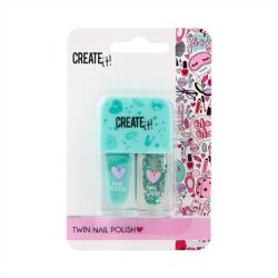 Canenco Create It! Körömlakkok, 2 db-os - türkiz és glitter 84588C