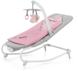 KinderKraft Felio 2 vibráló pihenőszék zenével 9 kg-ig - Szürke/rózsaszín