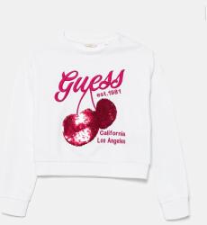 GUESS gyerek melegítőfelső pamutból fehér, nyomott mintás, J5GQ00 KA6R4 - fehér 167