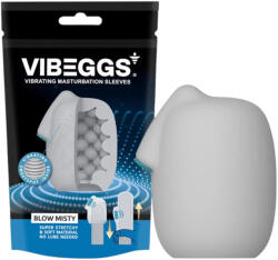 VIBEGGS Blow Misty - vibrációs tojás maszturbátor (fehér) (4903462555407)