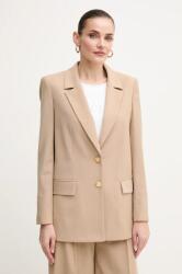 Marciano Guess blézer gyapjú keverékből IRINA bézs, sima, egysoros gombolású, 5GGN04 7294A - bézs 42