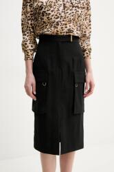 Marciano by Guess Marciano Guess szoknya gyapjú keverékből IRINA fekete, midi, ceruza fazonú, 5GGD04 7294A - fekete 38