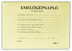  Emelőgépnapló 24 lapos A/5 fekvő D. E. 938 (K0748) - cartridge