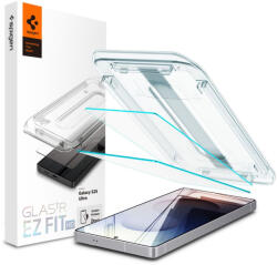  Samsung Galaxy S25 Ultra SM-S938, Kijelzővédő fólia, ütésálló fólia (az íves részre is! ), Tempered Glass (edzett üveg), Spigen Ez Fit HD, Clear, 2 db / csomag