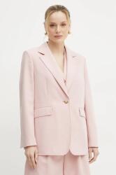 BOSS Orange blézer vászonkeverékből - rózsaszín 42