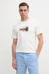 Pepe Jeans pamut póló DESMOND TEE bézs, férfi, nyomott mintás, PM509775 - bézs XXL