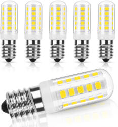 DiCUNO E14 LED izzó, szabályozható E14 kisméretű Edison csavaros lámpák, 2, 5 W (30 W halogén/izzólámpa), hideg fehér 6000 K, 300 LM, 230 V SES izzók otthoni világításhoz, 6 db-os csomag (B0B252TZKM)