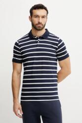 Helly Hansen pamut póló NEWPORT POLO sötétkék, férfi, mintás, 34412 - sötétkék M