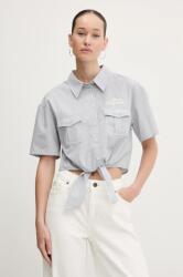 Guess Originals pamut ing női, galléros, regular, W5GH0M WH7Q1 - kék XS