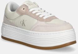 Calvin Klein sportcipő BOLD FLATF LOW LACE MIX bézs, női, YW0YW01742 - bézs Női 39