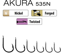 Trabucco Akura 535N 04 Lapkás, Szakállas Horog 15db (025-45-040)