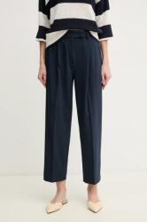 Tommy Hilfiger nadrág női, sötétkék, magas derekú egyenes, WW0WW44793 - sötétkék 38