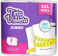 Violeta VIOLETA háztartási papírtörlő JUMBO XXL prémium, 3 rétegű, 2 tekercs - klin