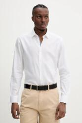 HUGO BOSS pamut ing férfi, galléros, fehér, slim, 50539789 - fehér 44