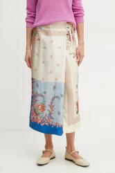 Weekend Max Mara selyem szoknya bézs, midi, egyenes, 2515101012600 - bézs 36