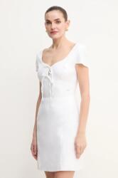 GUESS vászon ruha ISABEAU fehér, mini, egyenes, W5GK41 WH5L2 - fehér S