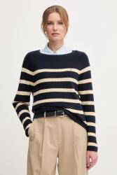 Tommy Hilfiger pamut pulóver női, sötétkék, WW0WW44975 - sötétkék S