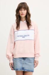 Guess Jeans pamut melegítőfelső rózsaszín, női, mintás, W5GQ17 K68I4 - rózsaszín M